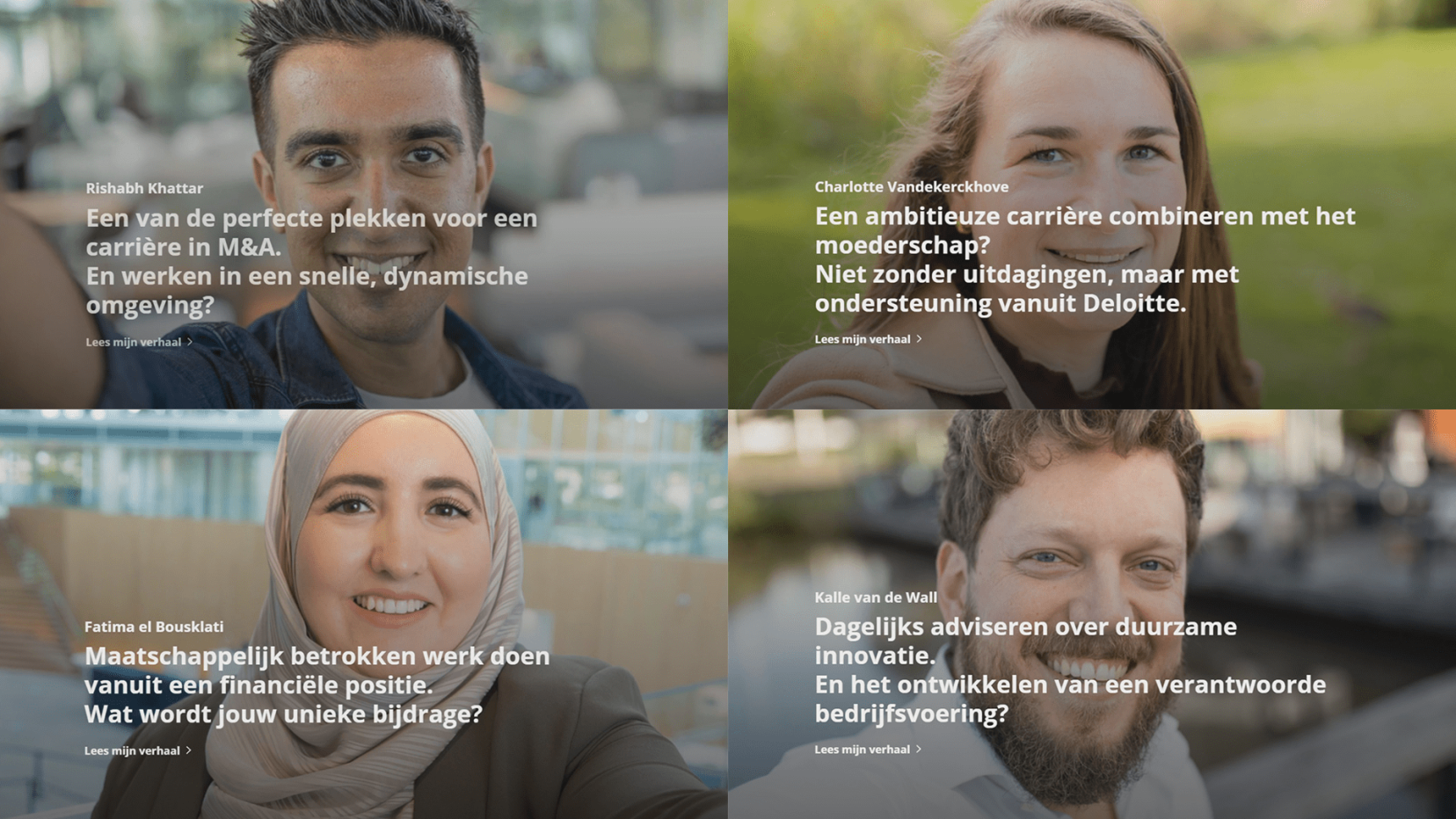 Selfies van collega’s bij Deloitte